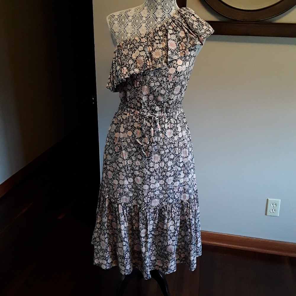 La Vie Rebecca Taylor 1 shoulder Zinnia dress, NWT